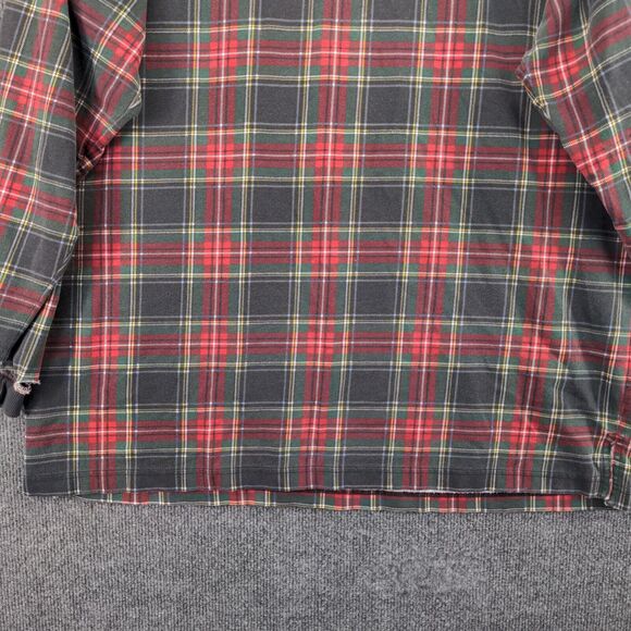 The Disney Store Mens Mickey Mouse Polo Shirt Red Plaid XXL Long Sleeve Cotton - Picture 9 of 13